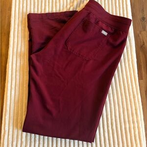 burgundy figs scrub pants